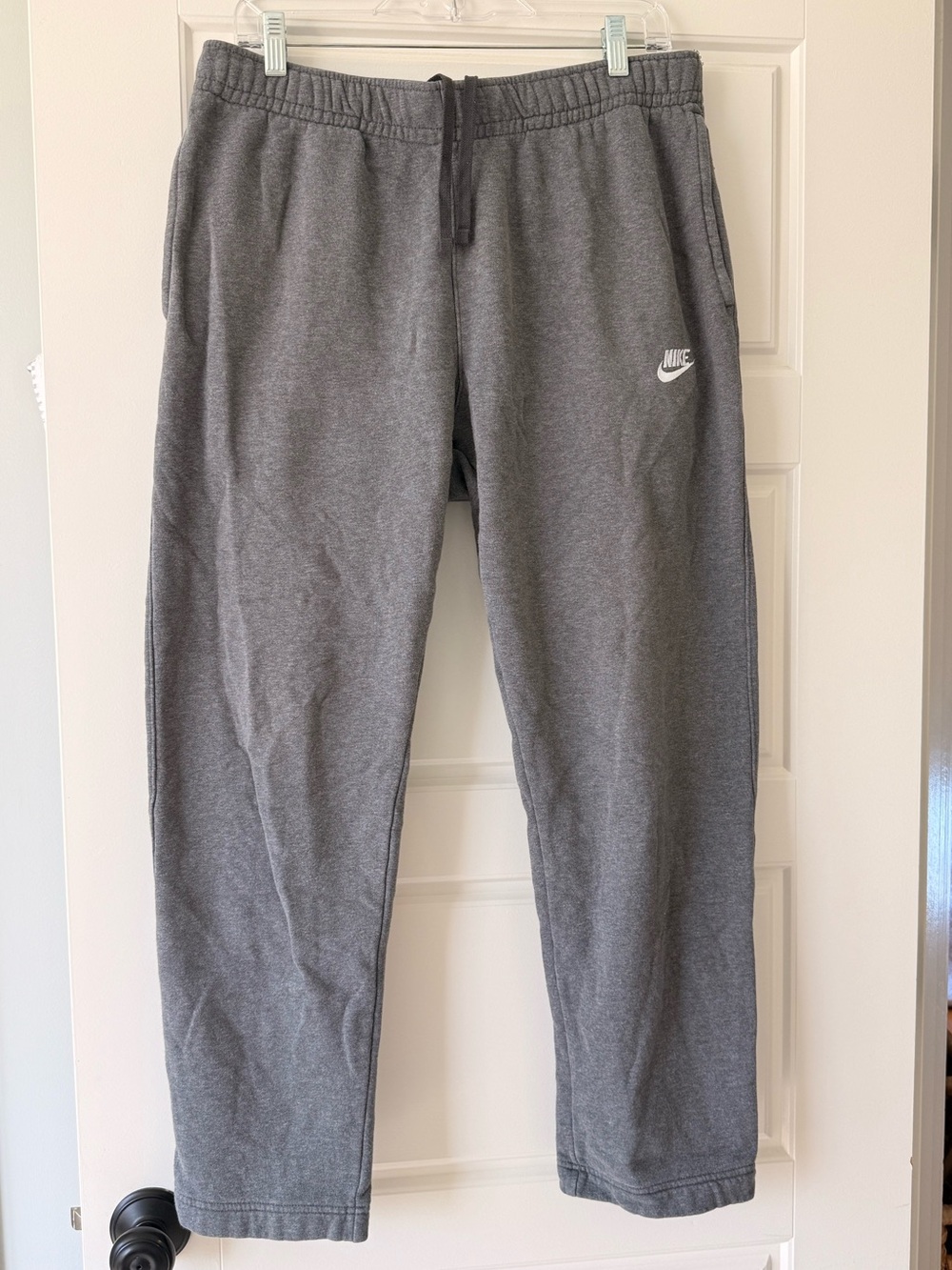 Nike Gray Men's Athletic Sweatpants with White Logo